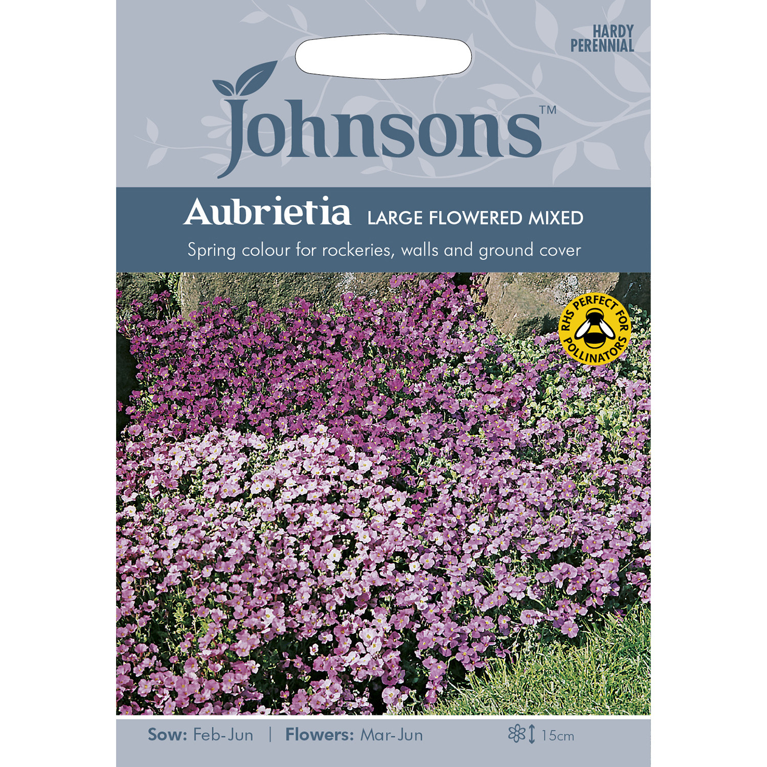 Johnsons Aubrietia Large Flowered Mixed Flower Seeds Image 2