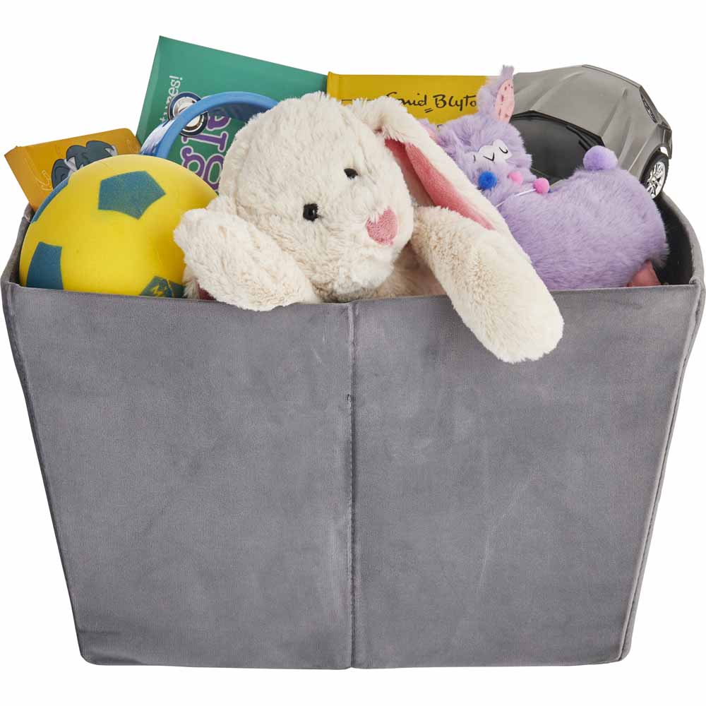 Wilko Velour Tote Silver Large Wilko