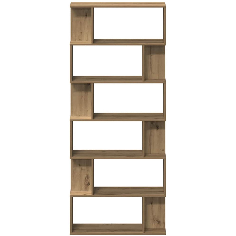 vidaXL 12 Shelf Artisan Oak Bookcase Image 4