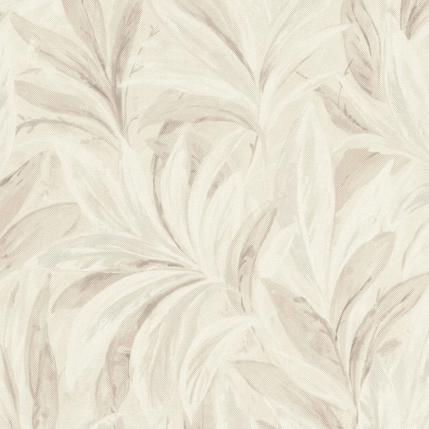 Natural Palm Cream and Beige Wallpaper Cream and Beige Image 1