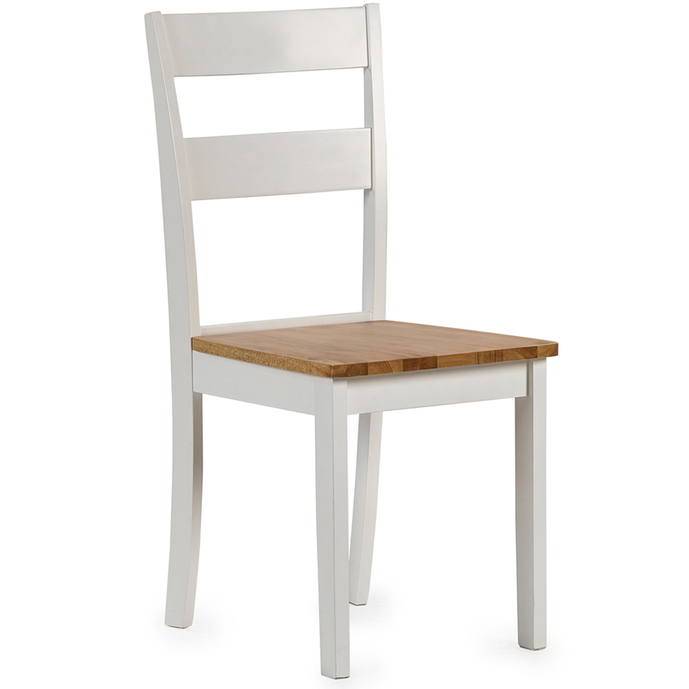 Julian Bowen Linwood Set of 2 White Dining Chair Image 3