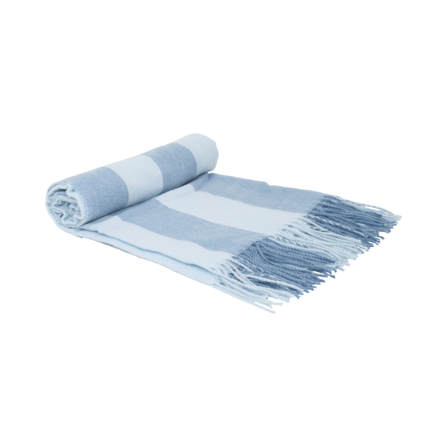Portland Stripe Throw Blue Image 3