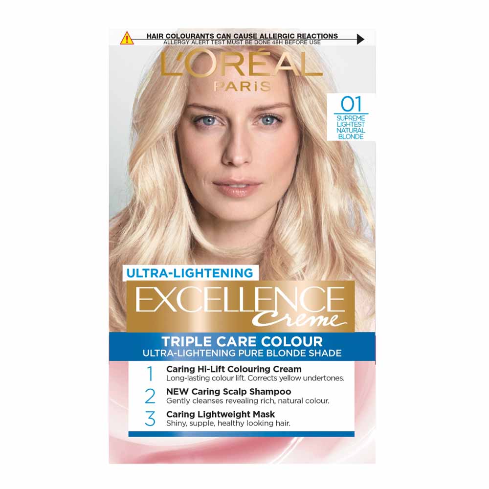 L'Oreal Paris Excellence Creme 01 Lightest Natural Blonde Permanent Hair Dye  | Wilko