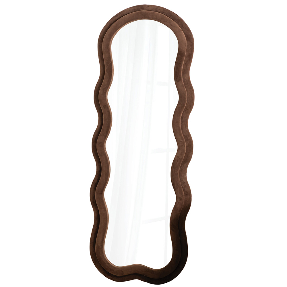 Plush Wavy Taupe Lean To Mirror Image 1