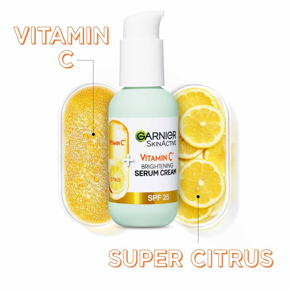 Garnier Skin Active Vitamin C Serum Cream Spf25 50ml Wilko