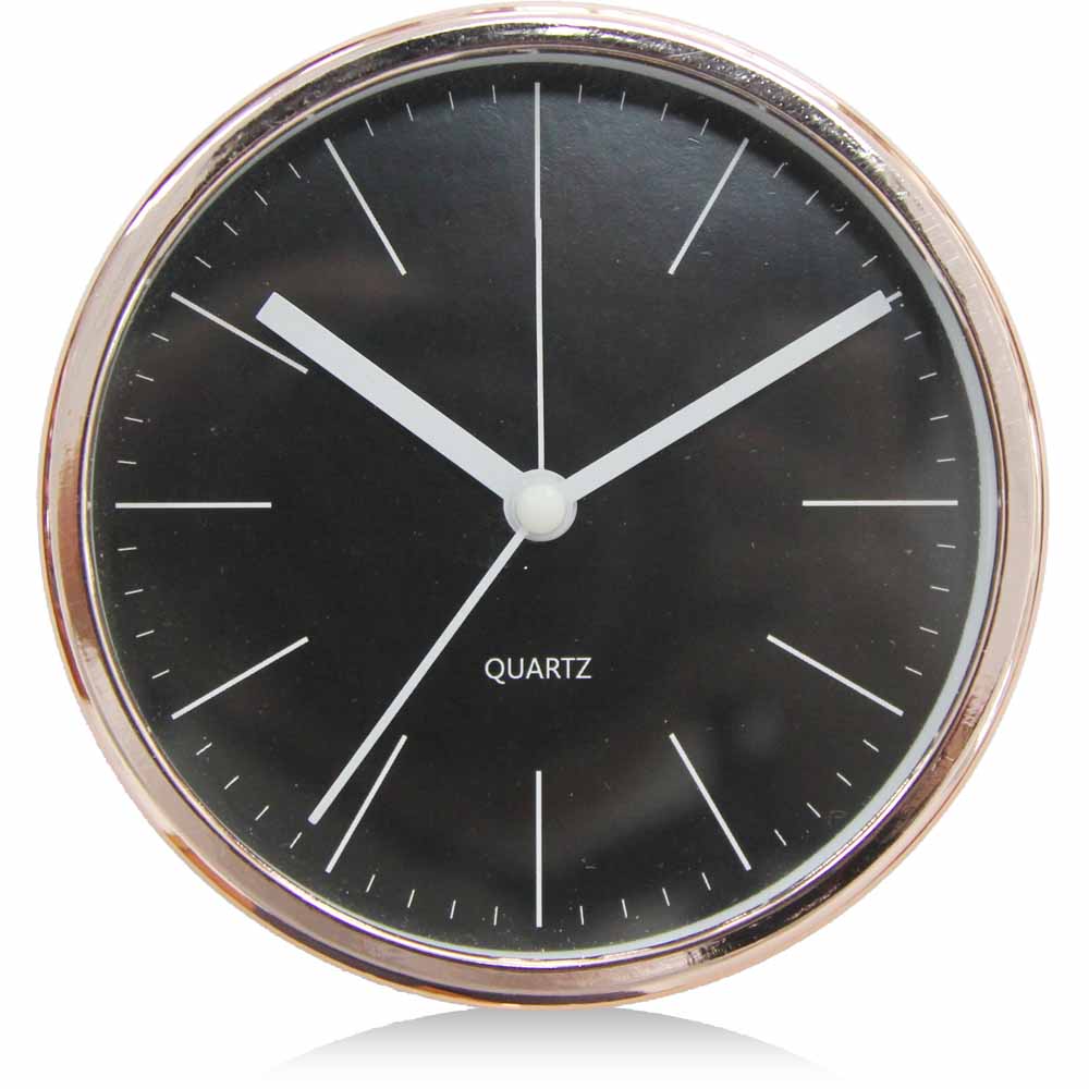 Wilko Copper/Black Face Table Clock Wilko