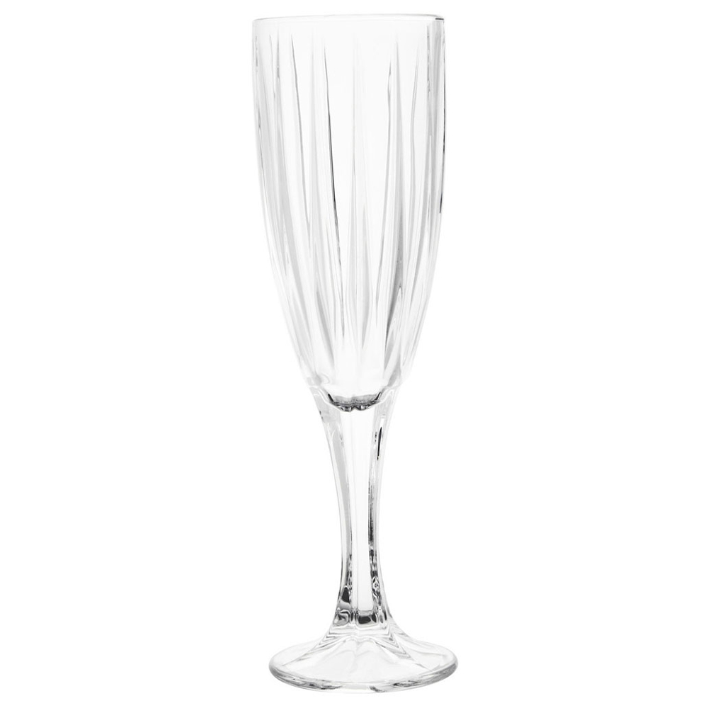 Premier Housewares Beaufort Crystal Clear Champagne Flutes 4 Pack Image 1