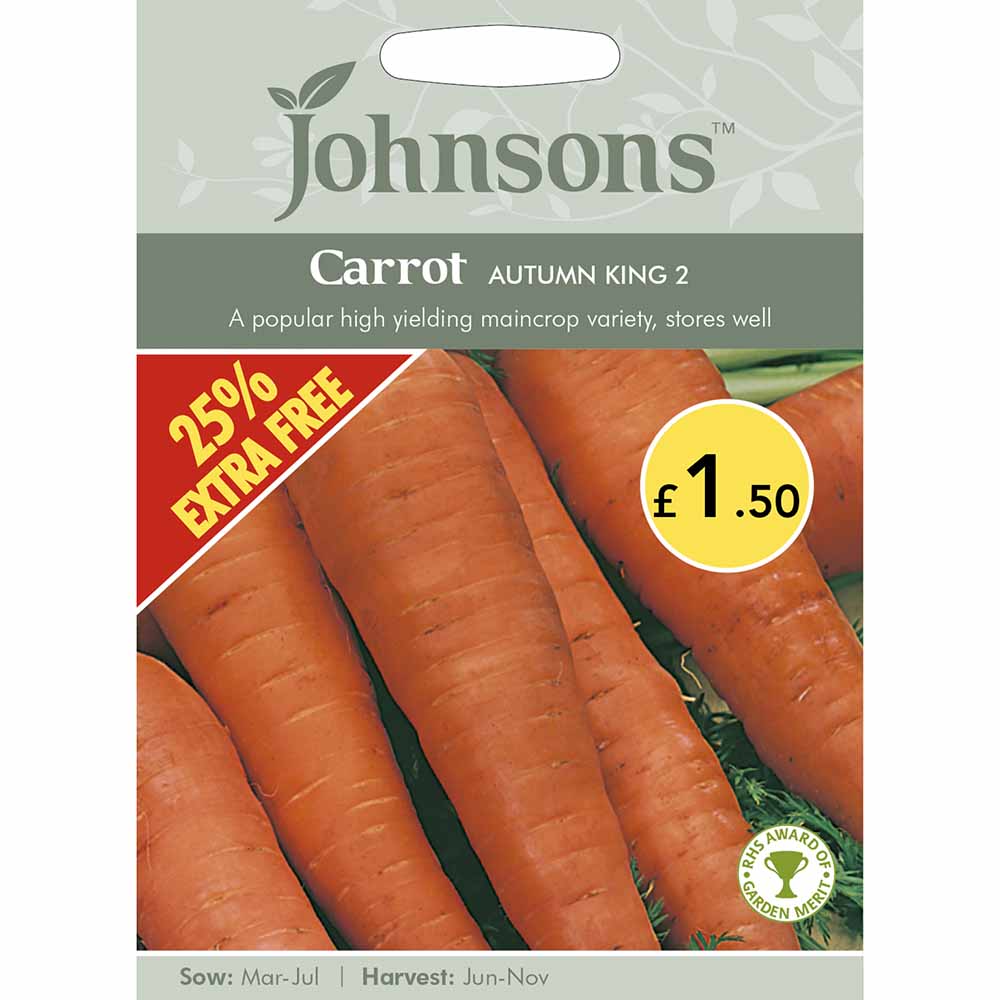 Johnsons  Carrot Autumn King Seeds Image 1
