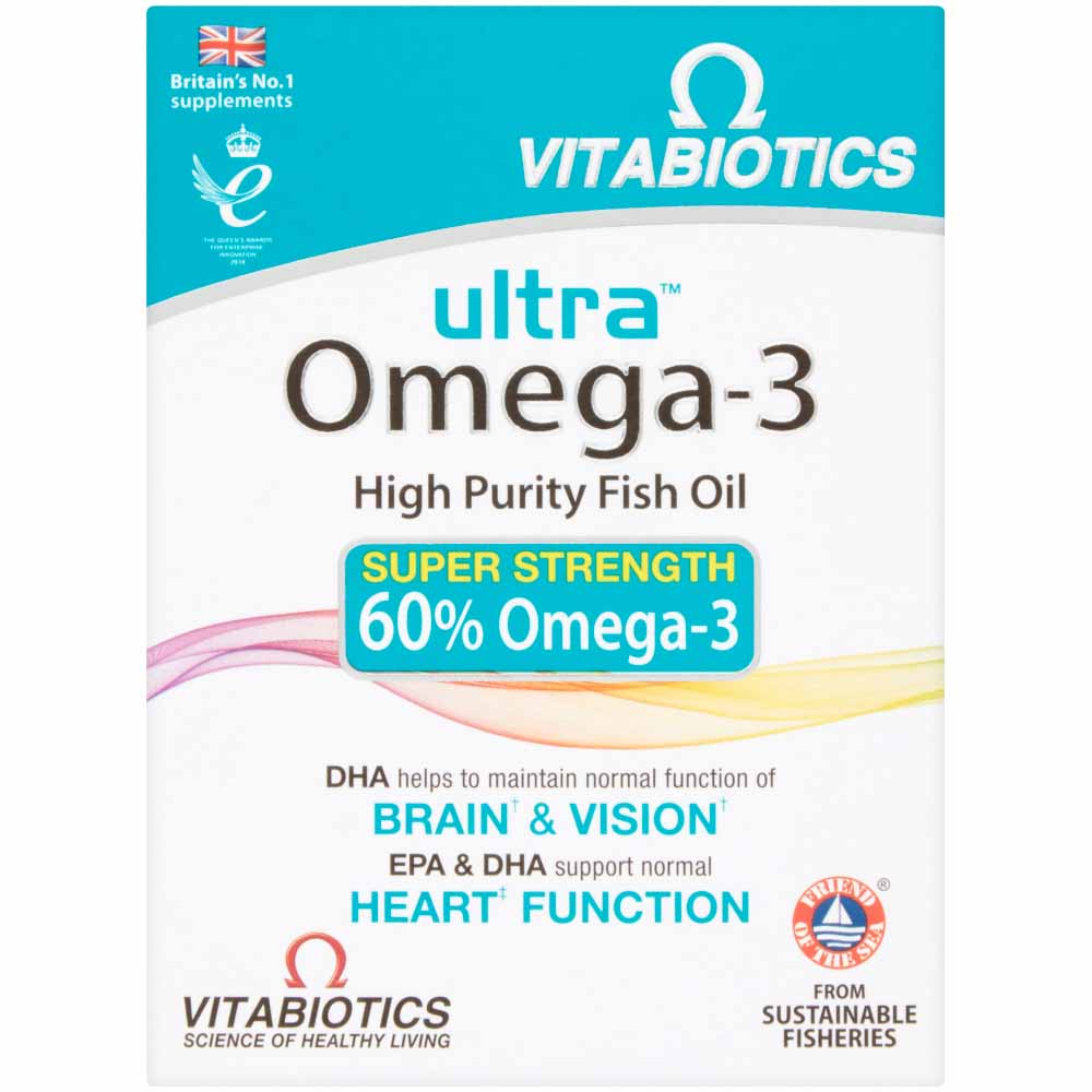Vitabiotics Ultra Omega 3 High Purity Fish Oil Capsules 60 Pack Image