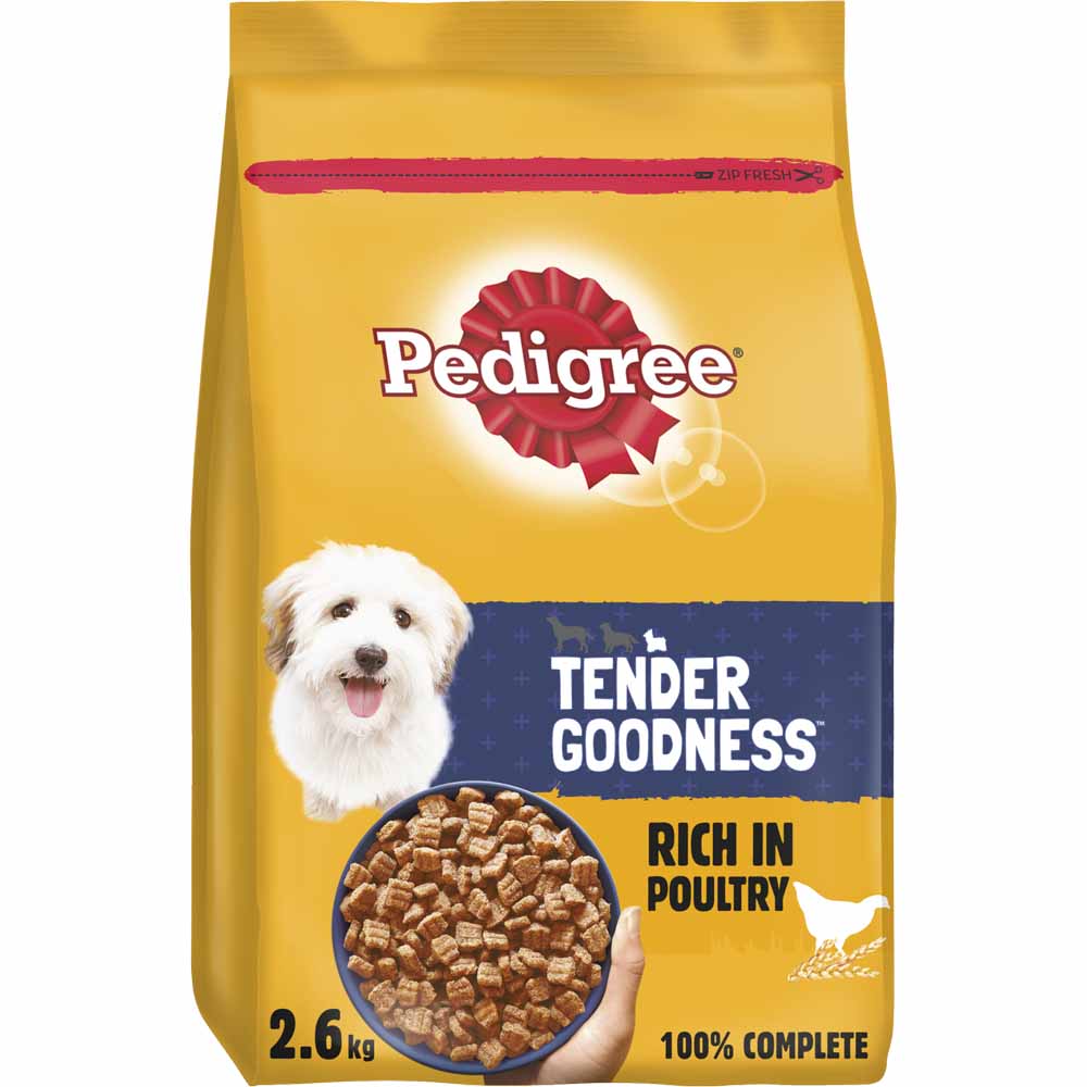 Pedigree Tender Goodness Poultry Small Adult Dry Dog Food Case of 3 x 2.6kg Image 2