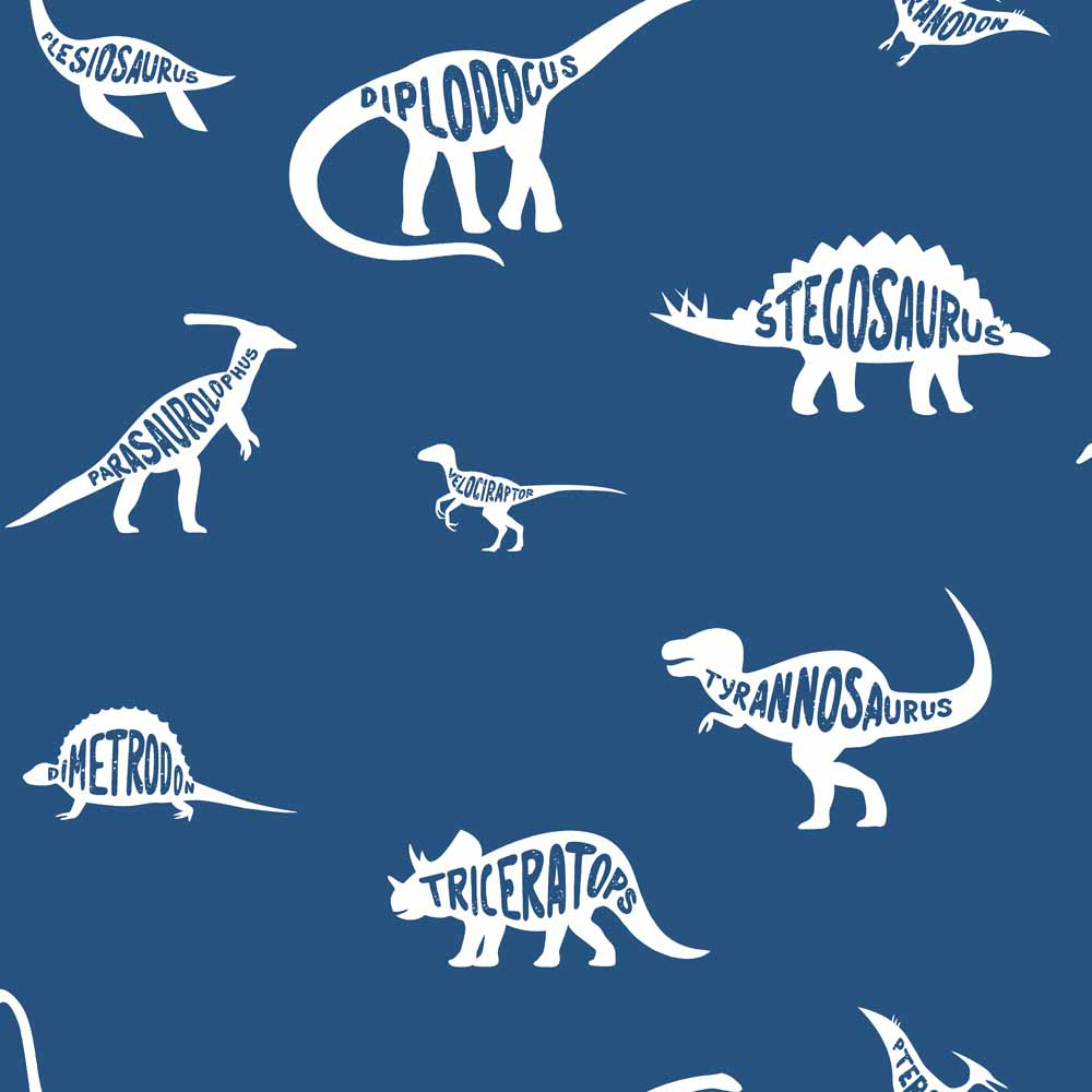 Dino Dictionary Blue Wallpaper | Wilko Dino Dictionary Blue Wallpaper | Wilko