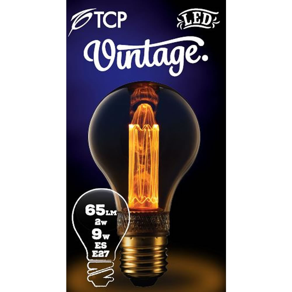 TCP 1 pack Screw E27/ES LED 65 Lumens Vintage Clas sic A-Shape Light Bulb Image 2