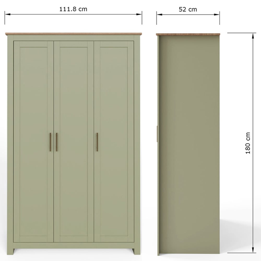 GFW Lancaster Sage Green 4 Piece Bedroom Furniture Set Image 9