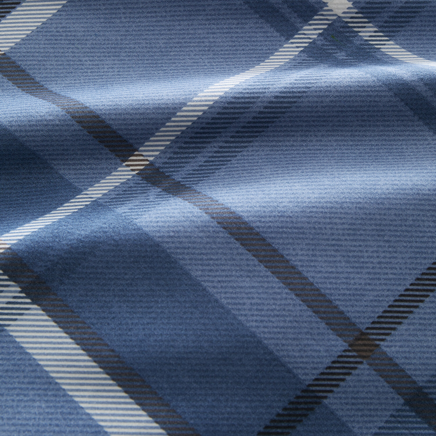 My Home Brodie Check Duvet Cover and Pillowcase Set - Navy / Single Image 4