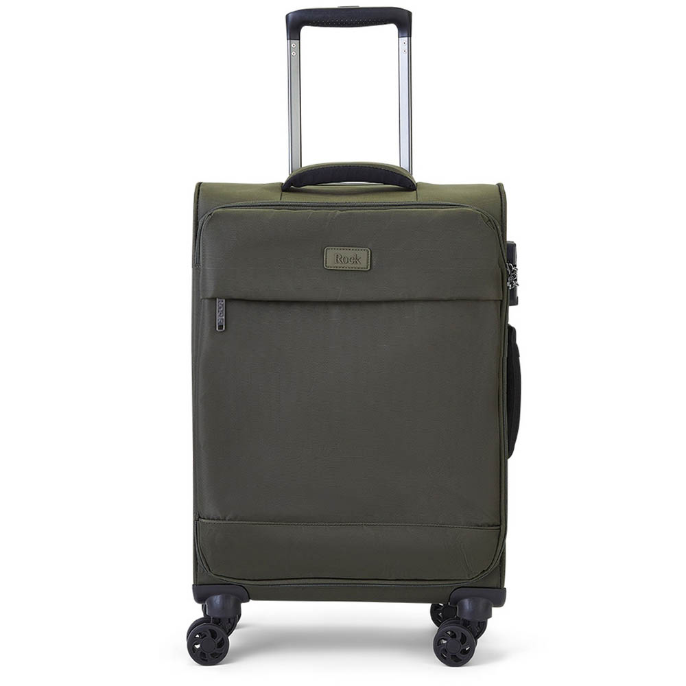 Rock Luggage Paris Small Green Softshell Suitcase Image 2