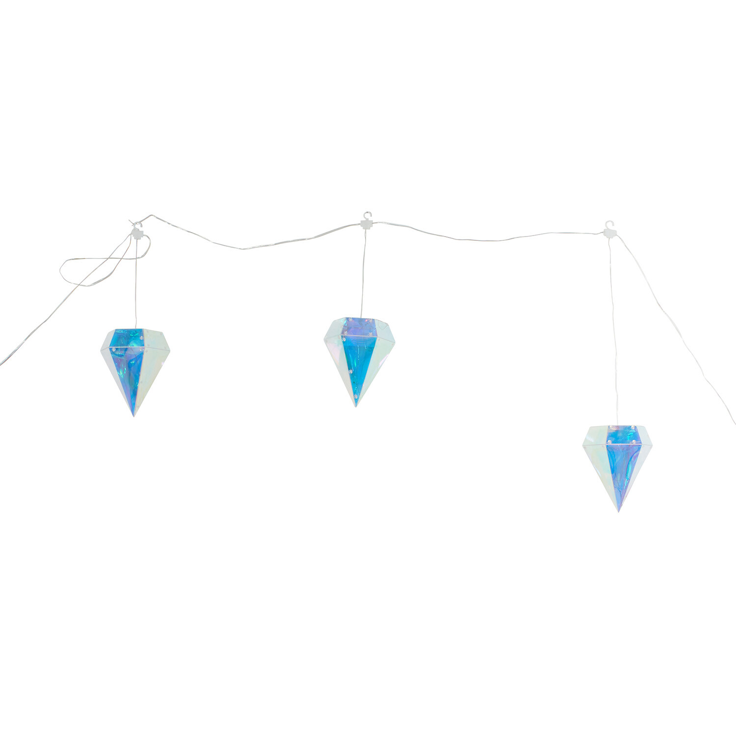 Crystal Effect Diamond Curtain Light - Blue Image 2