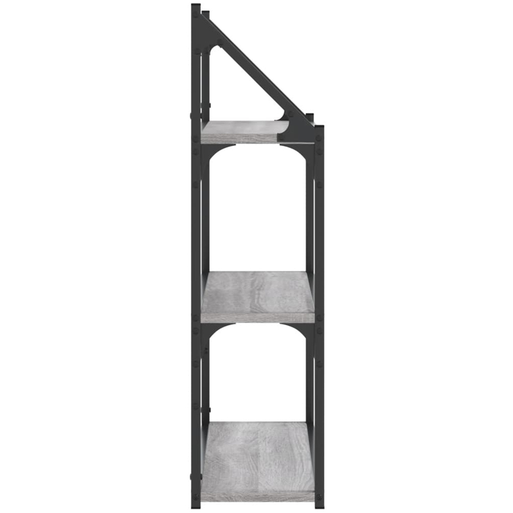 vidaXL 60 x 21 x 78.5cm 3-Tier Grey Wall Shelf Image 5