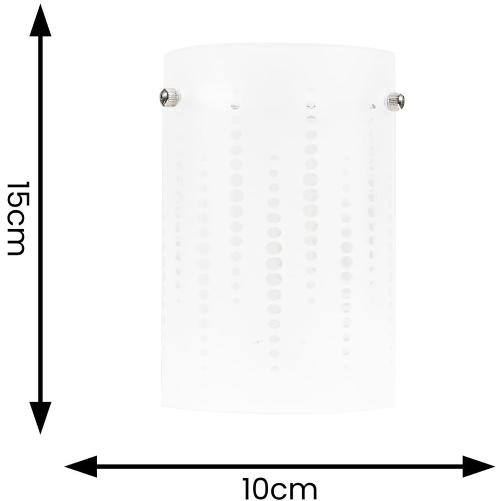 Elsie Frosted Glass Spotted Small Cylinder Shade Ceiling Lamp Image 4