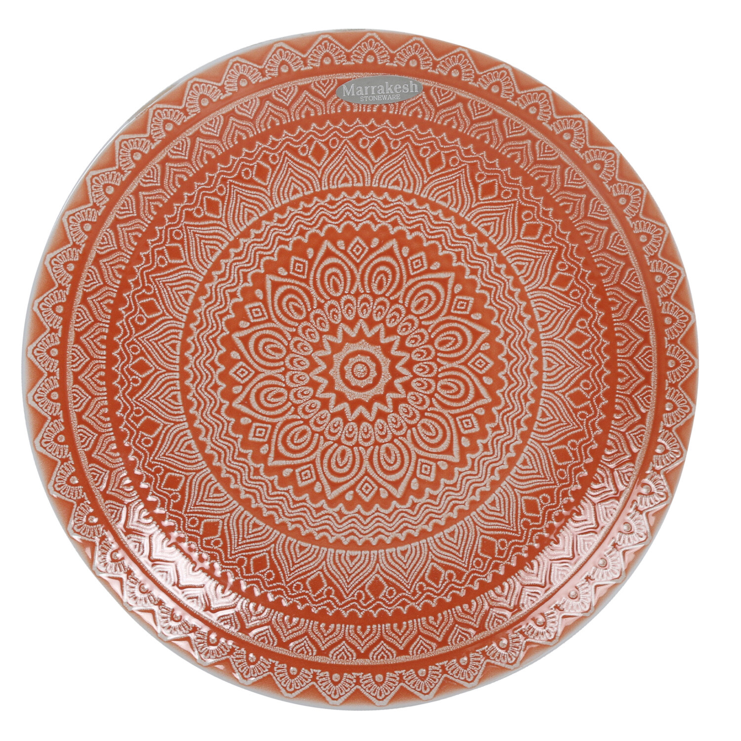 Terracotta Swirl Stoneware Dinner Plate Image