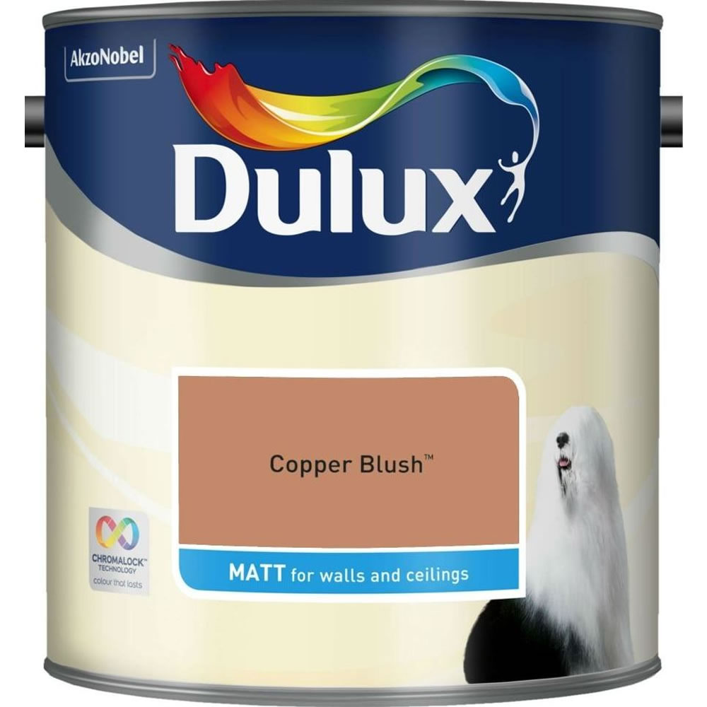 Dulux Copper Blush Matt Emulsion Paint 2.5L Image 1