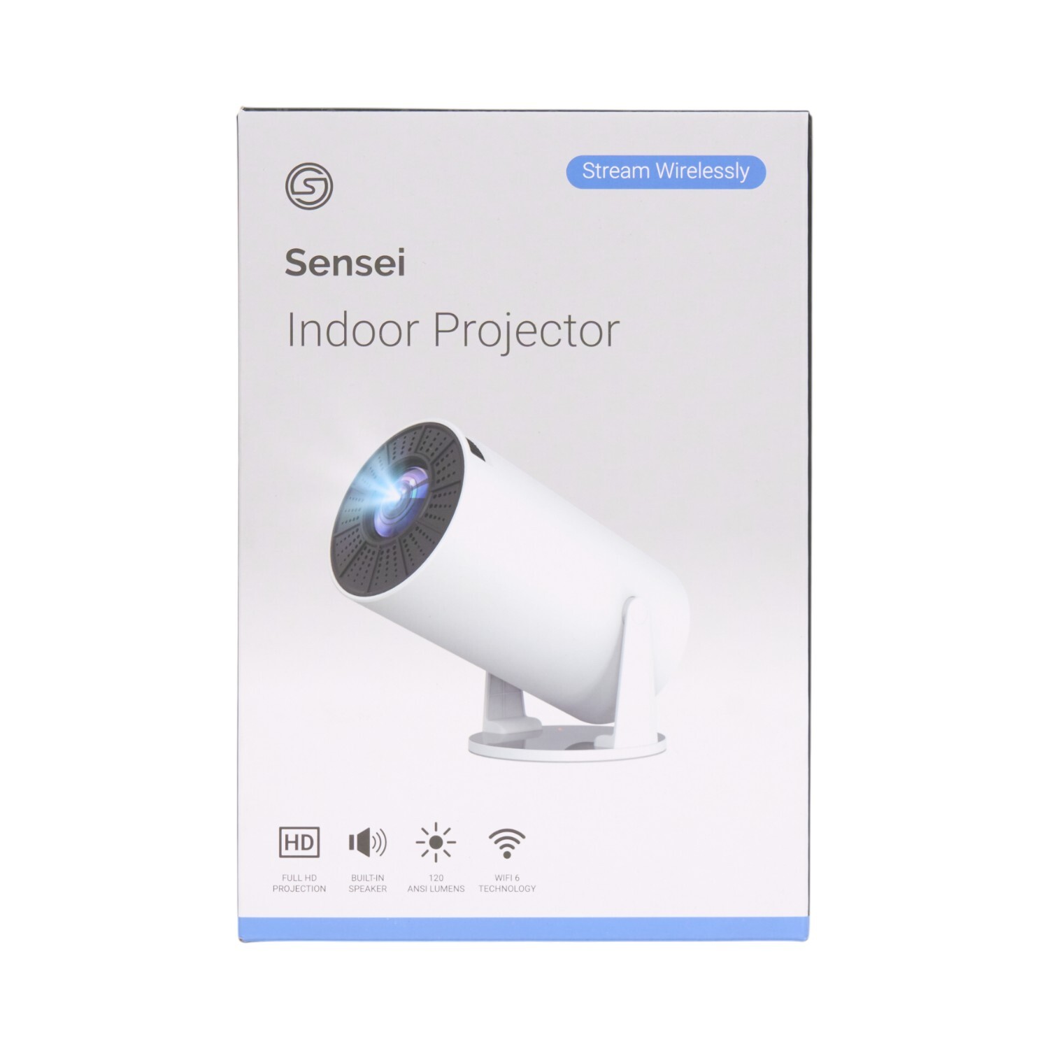 Sensei Indoor WiFi Projector White Image 1