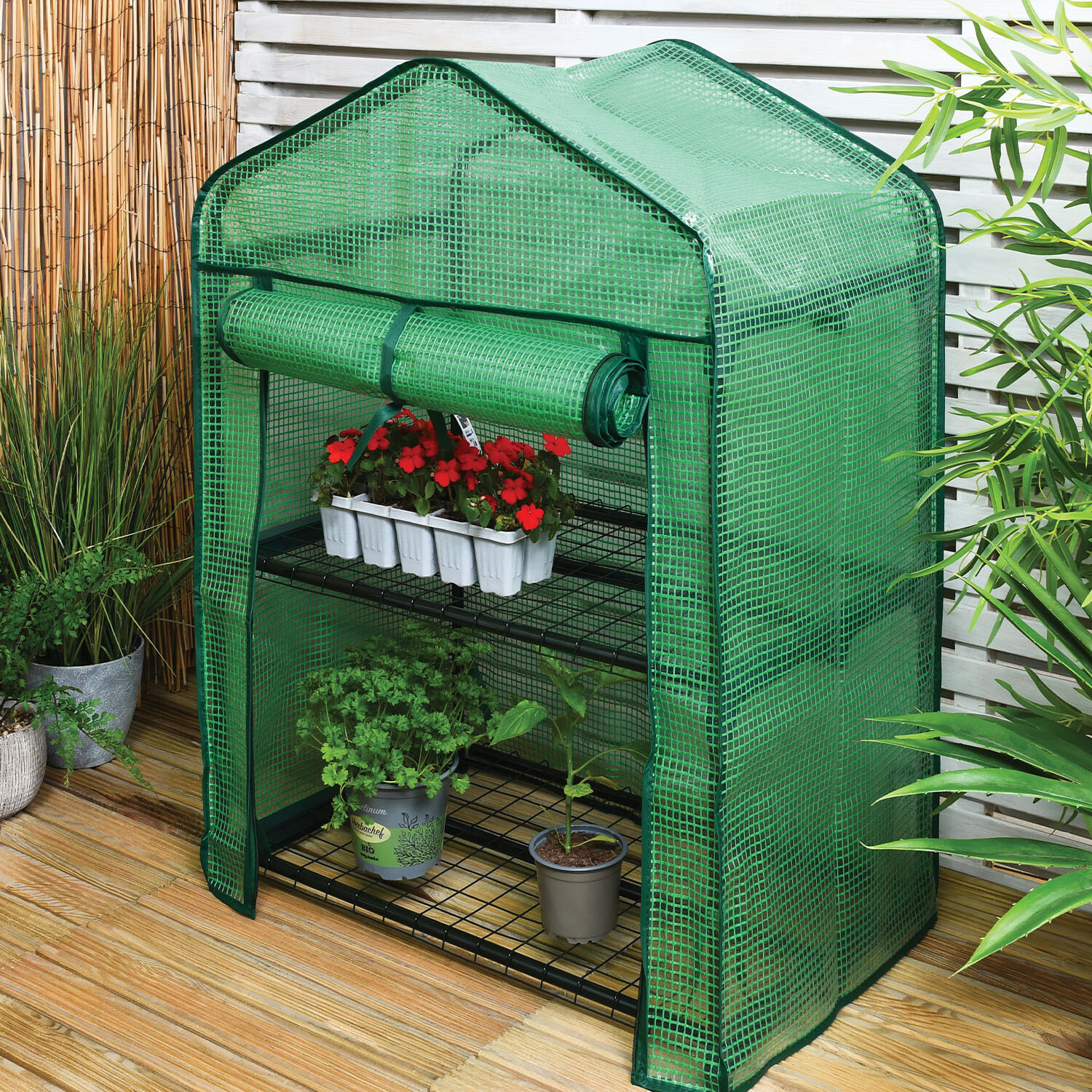 Grow House with Mesh Cover - Green / 2 Image 2