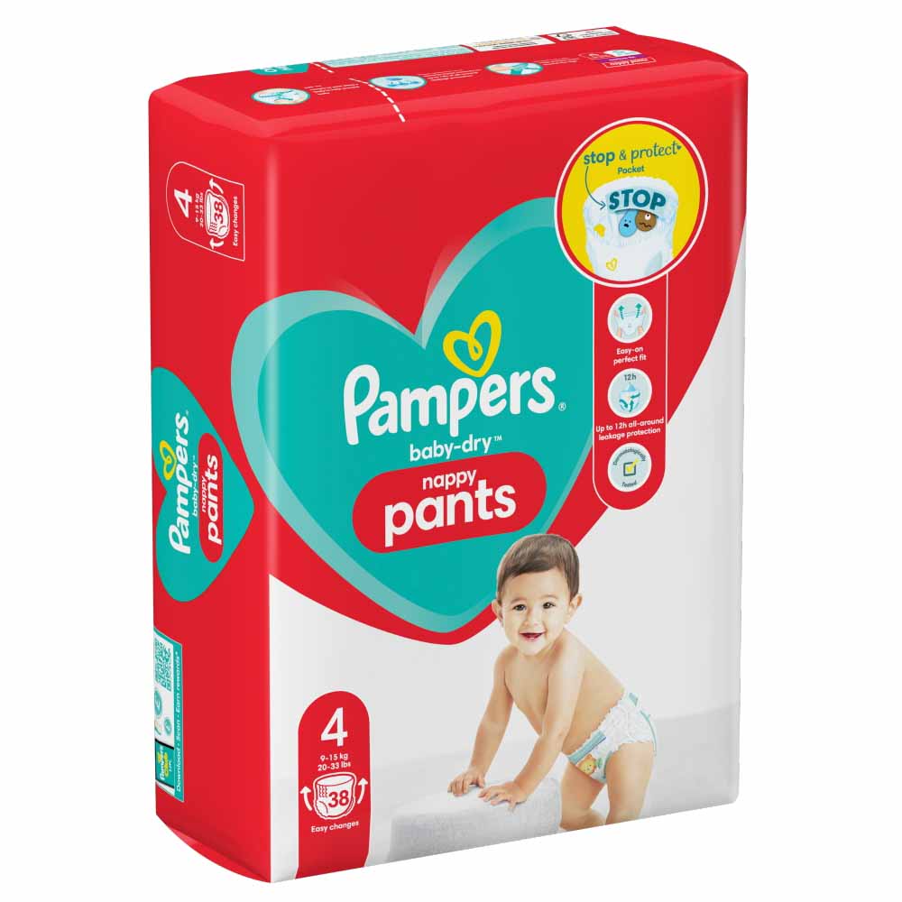 Pampers Baby Dry Size 4 Dry Pants 38 pack Image 2