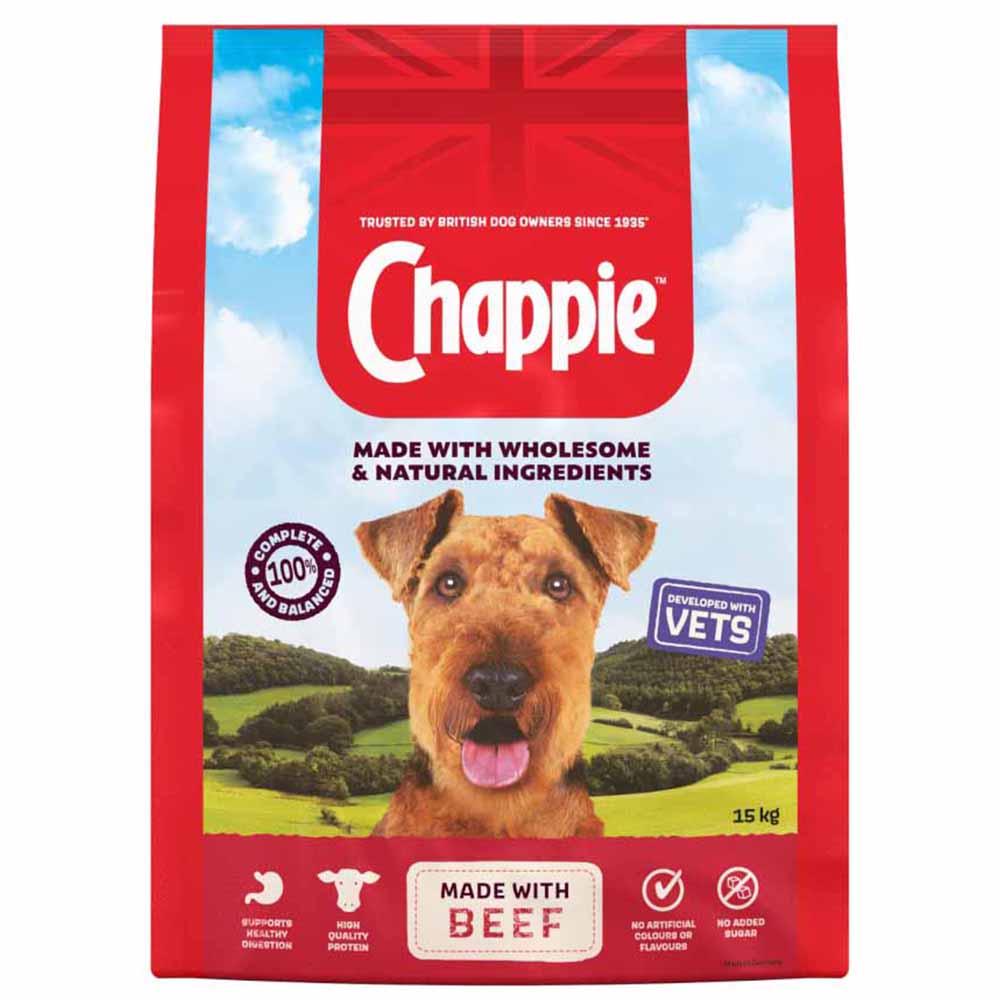 Chappie Complete Beef and Whole Grain Cereal Dog Food 15kg Image 2