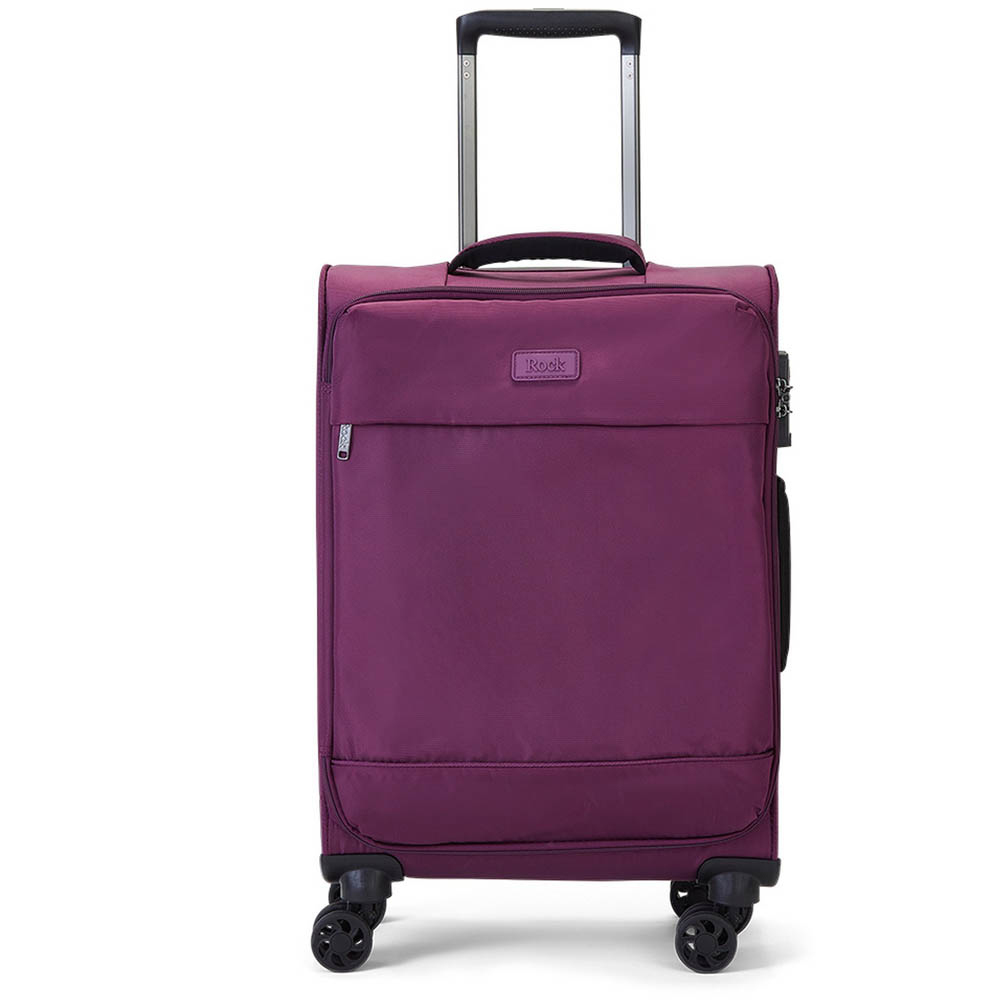 Rock Luggage Paris Small Purple Softshell Suitcase Image 2
