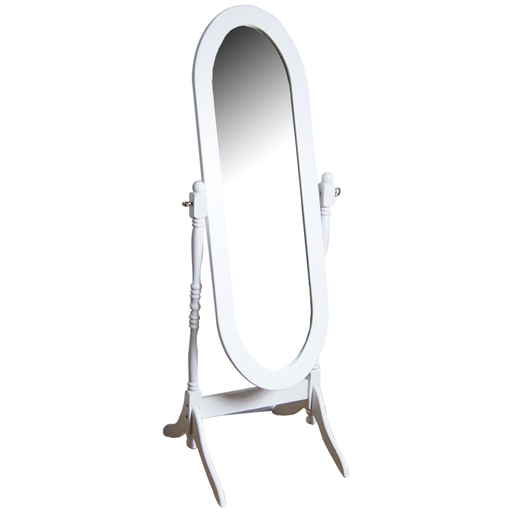 Vida Designs Nishano White Cheval Mirror Image 1