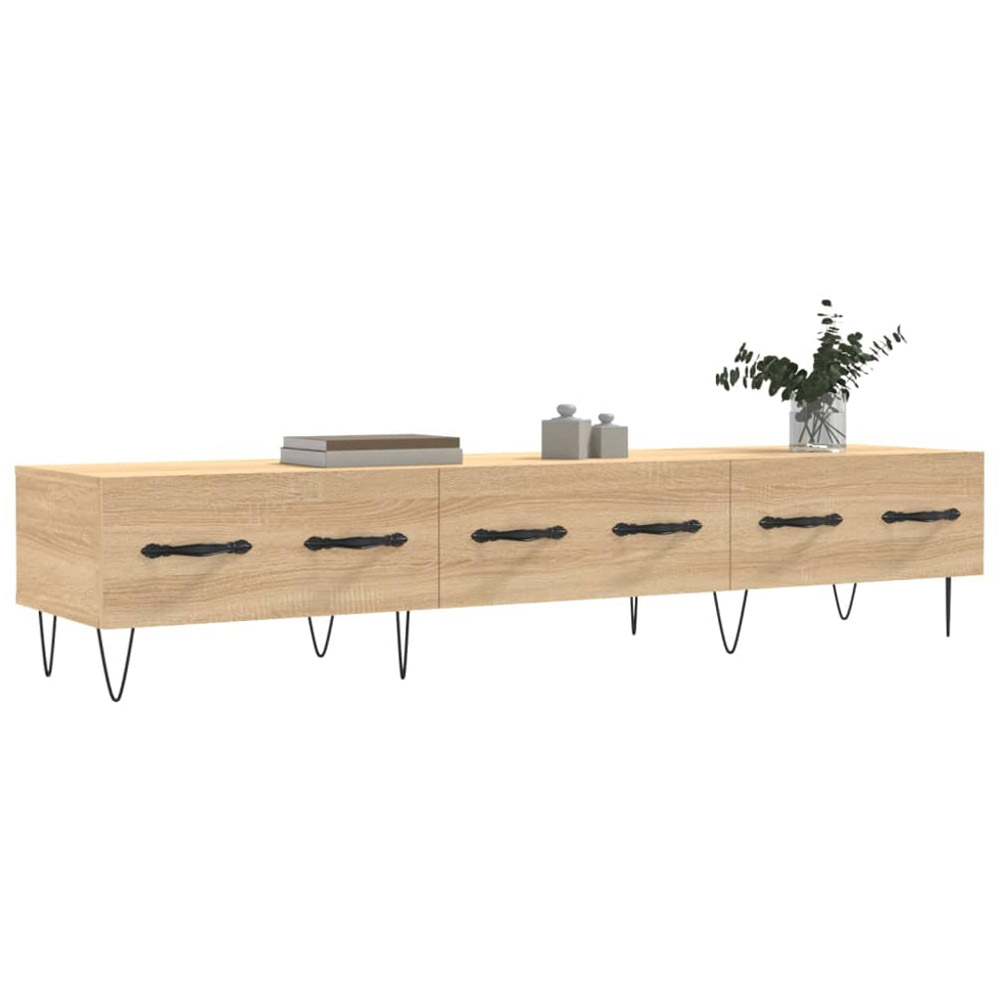 vidaXL 3 Drawer Sonoma Oak TV Cabinet Image 3