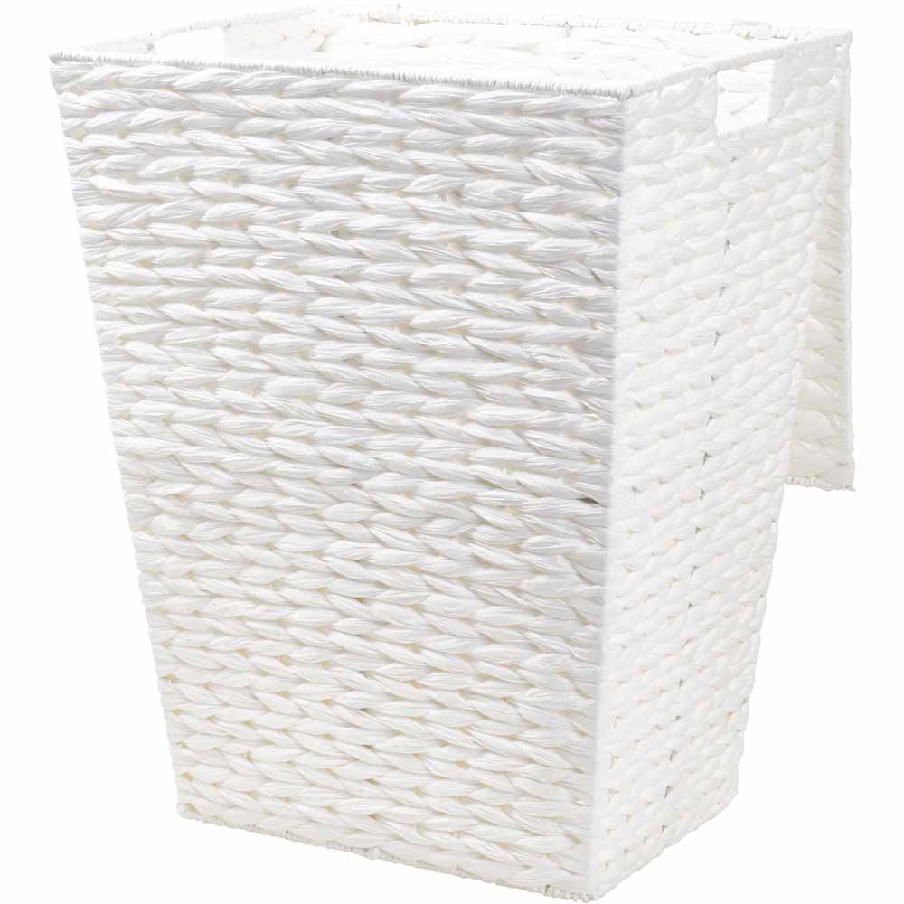 Wilko White Paper Rope Rectangular Basket Image 2