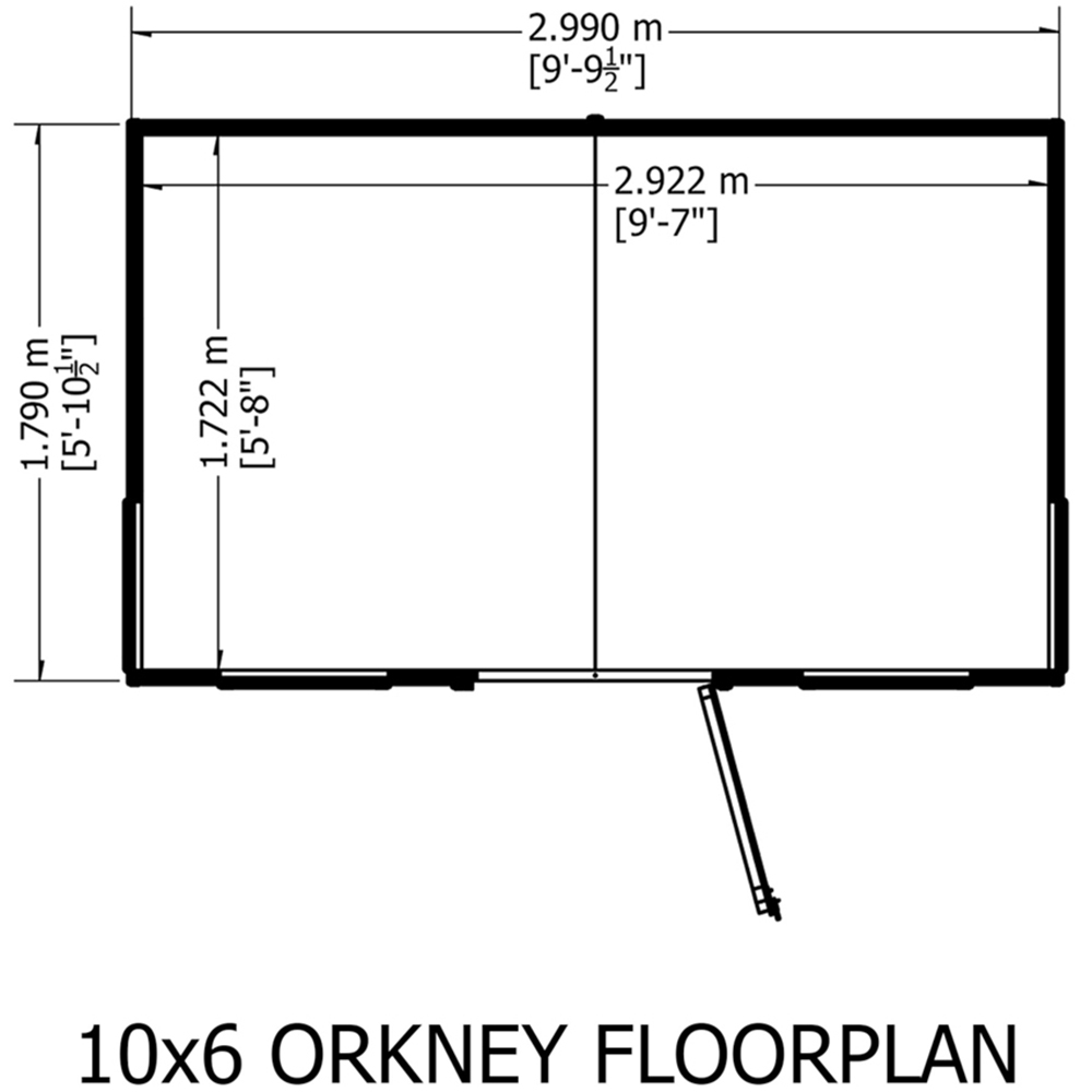 Shire Orkney 10 x 6ft Shiplap Apex Garden Shed Image 3