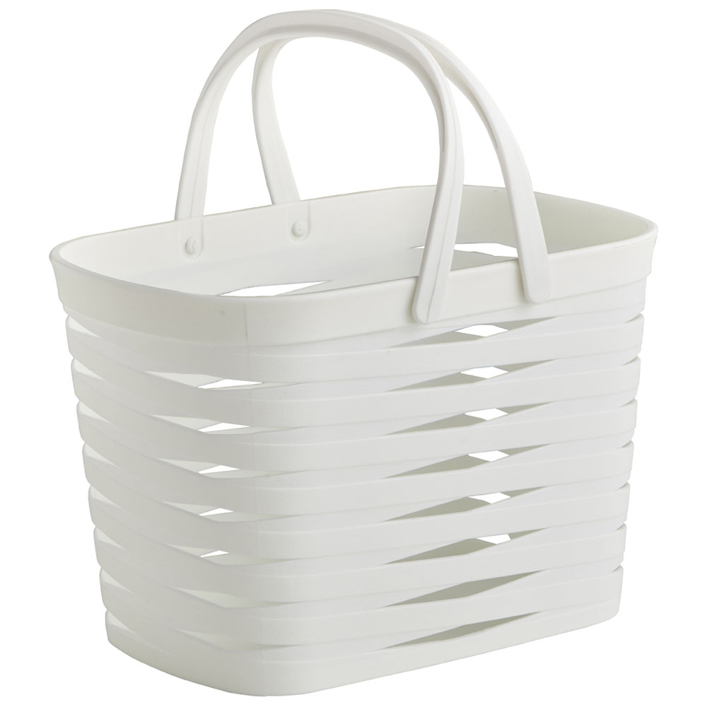 Wilko Shower Basket Caddy White Image 1