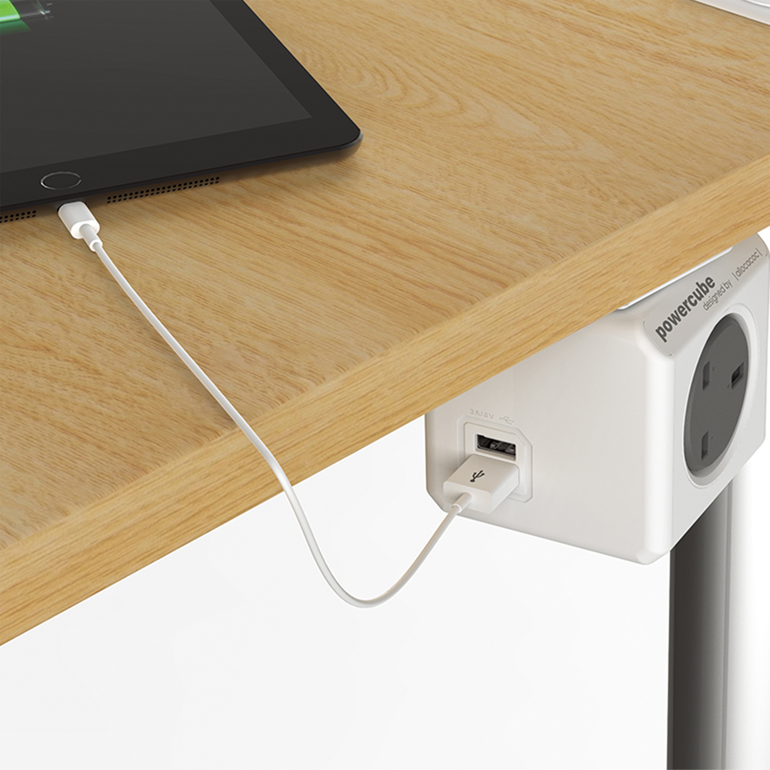Allocacoc Powercube 1.5m Extension with Dual USB Ports Image 4