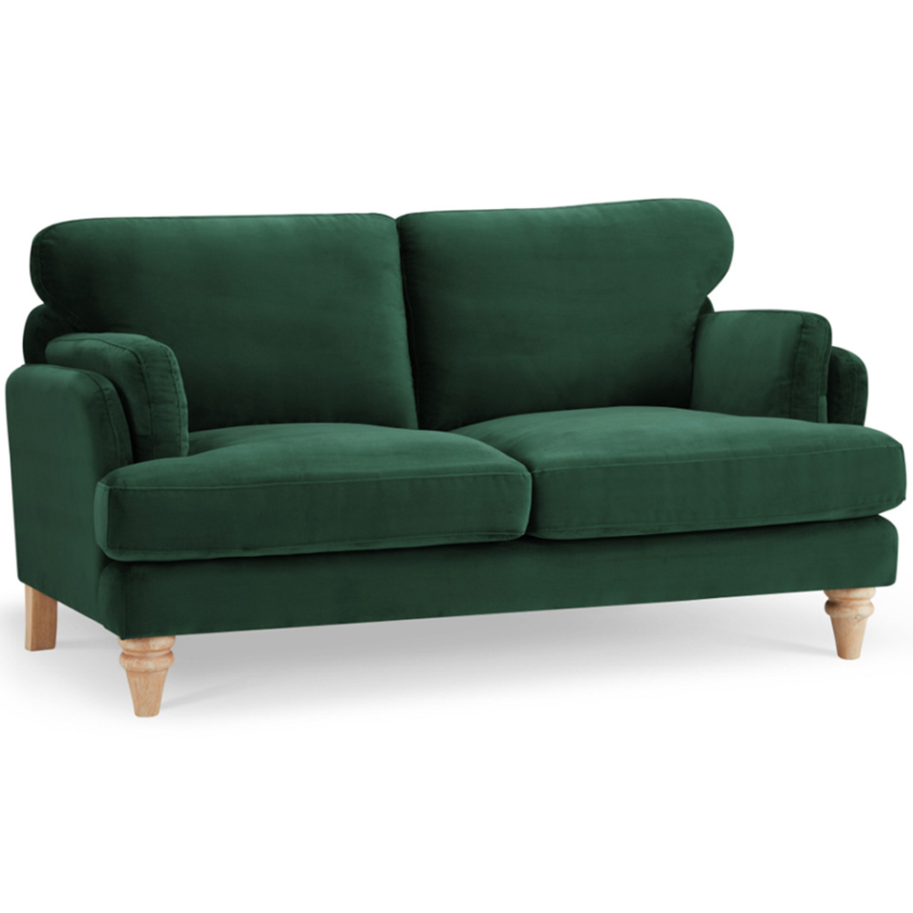 Home Detail Regent 2 Seater Dark Green Velvet Sofa Image 2