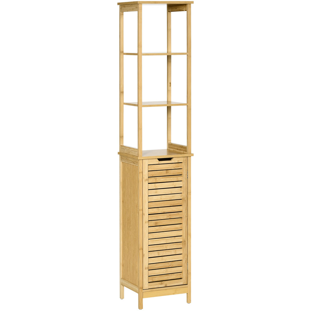 Kleankin Tall Bamboo Floor Cabinet Image 2