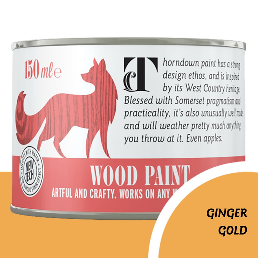 Thorndown Ginger Gold Satin Wood Paint 150ml Image 4