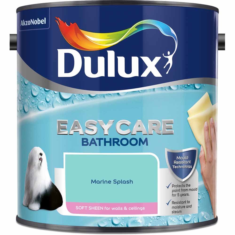 Dulux Easycare Bathroom Marine Splash Soft Sheen Emulsion Paint 2.5L Image 2