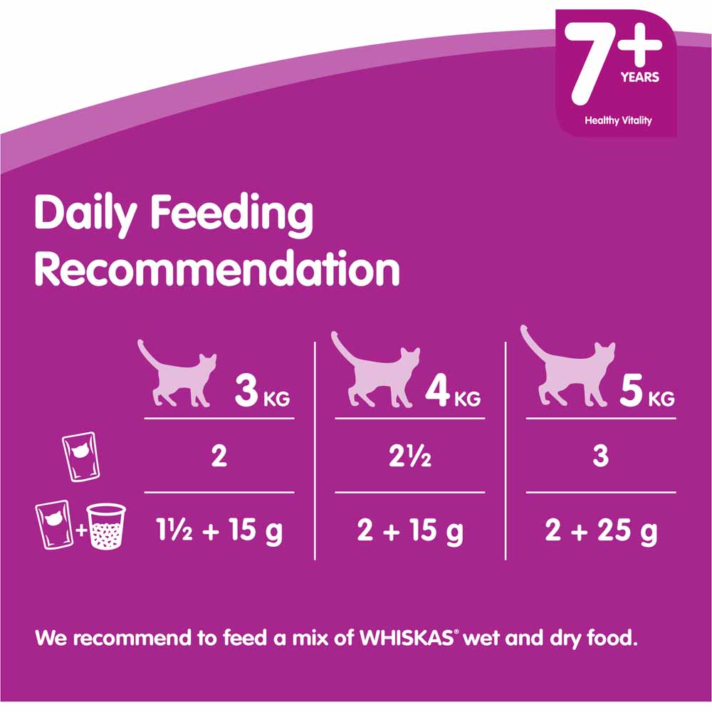 Whiskas Senior Wet Cat Food Pouches Poultry in Gravy 12 x 100g Image 6