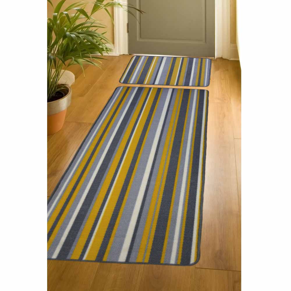 Striped Runner & Doormat Yellow 57/150 Image 4