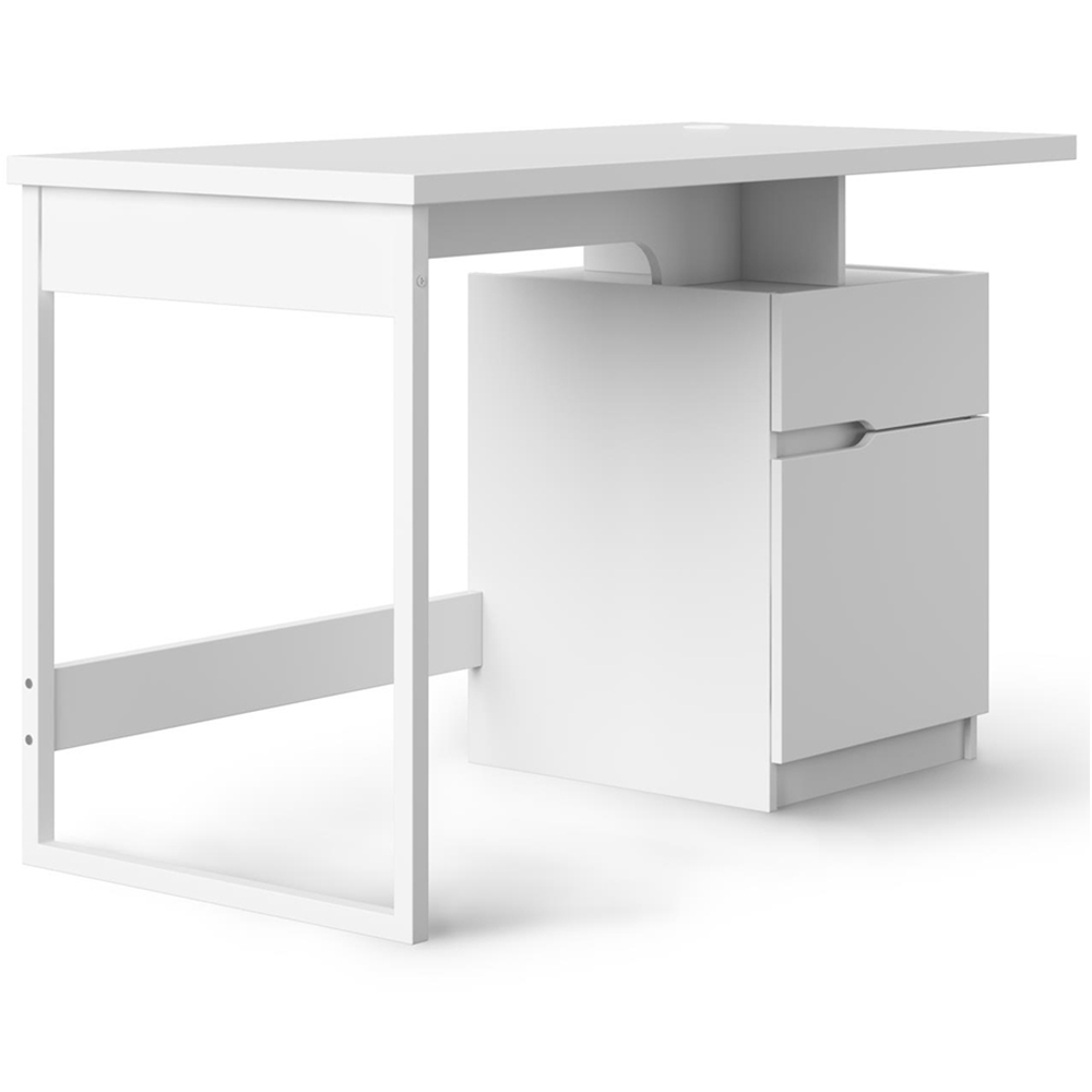 Alphason Bridport Single Door Single Drawer Office Desk Image 3
