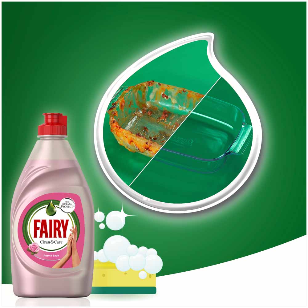 Fairy Clean and Care Rose and Satin Washing Up Liquid 820ml Image 6