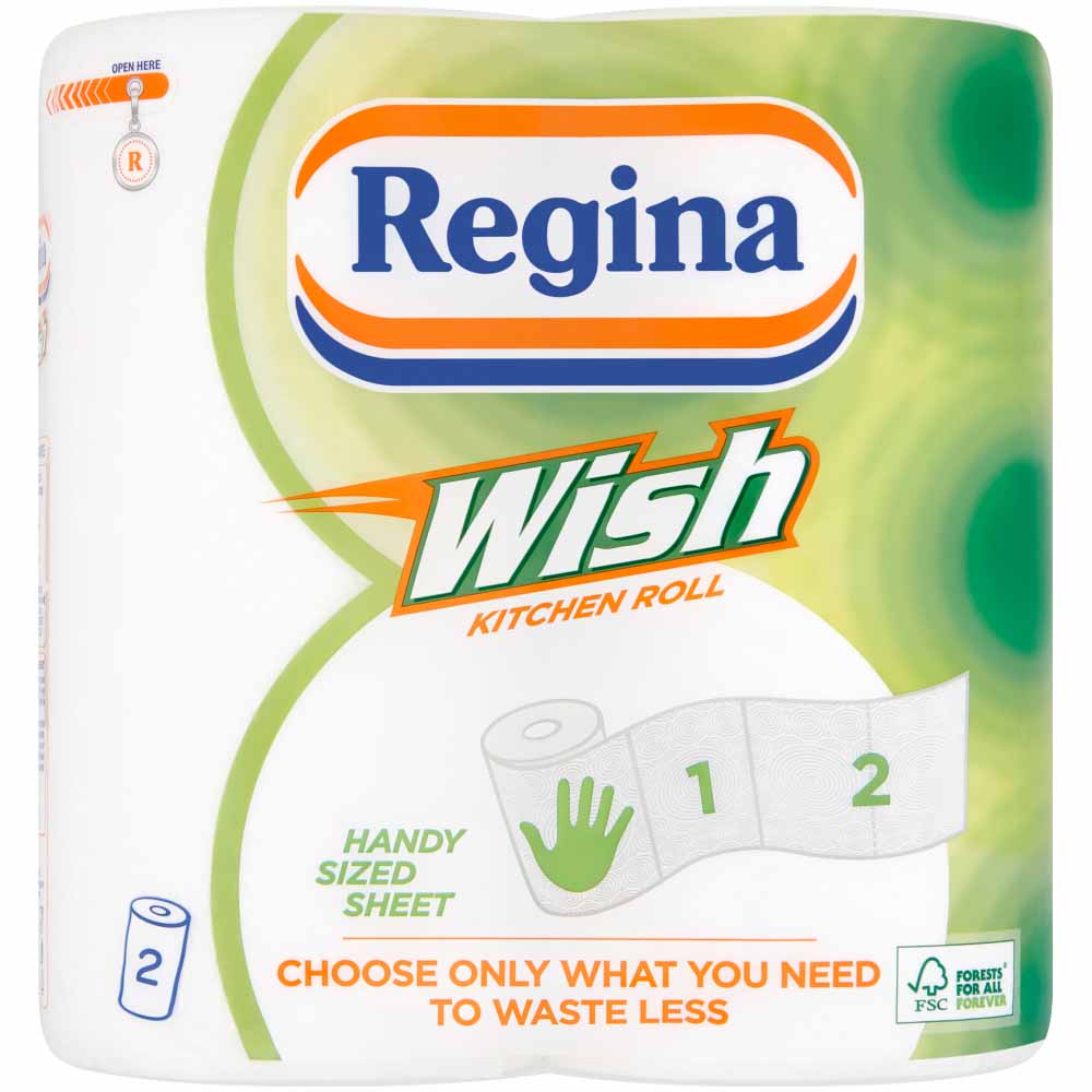 Regina Wish Kitchen Towel 2 Rolls 2 Ply Image