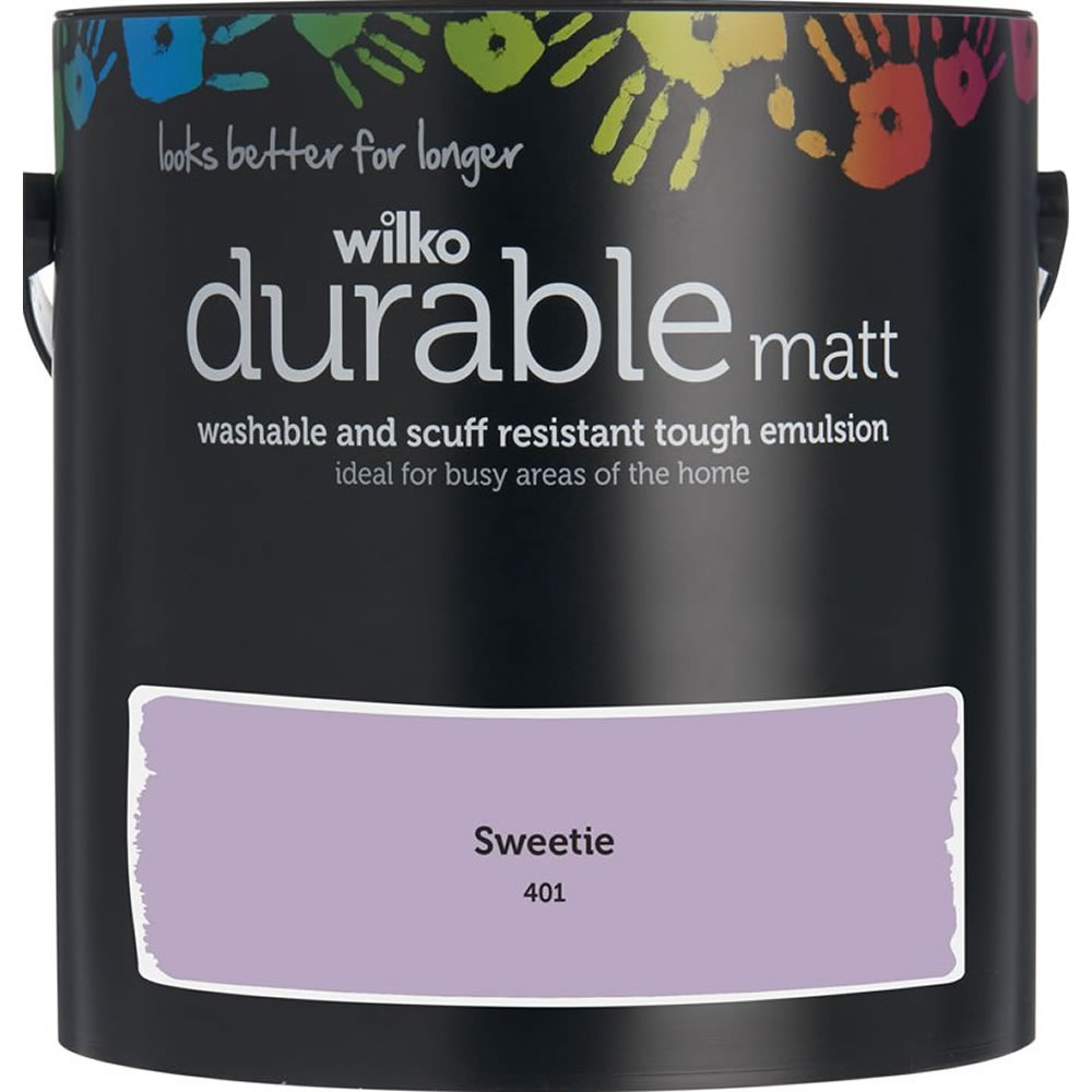 Wilko Durable Matt Emulsion Paint Sweetie 2.5L Image 1