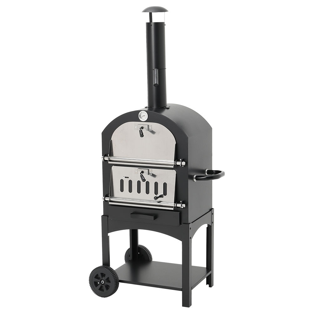 Living and Home CX0141 Black Stainless Steel Pizza Oven Image 3