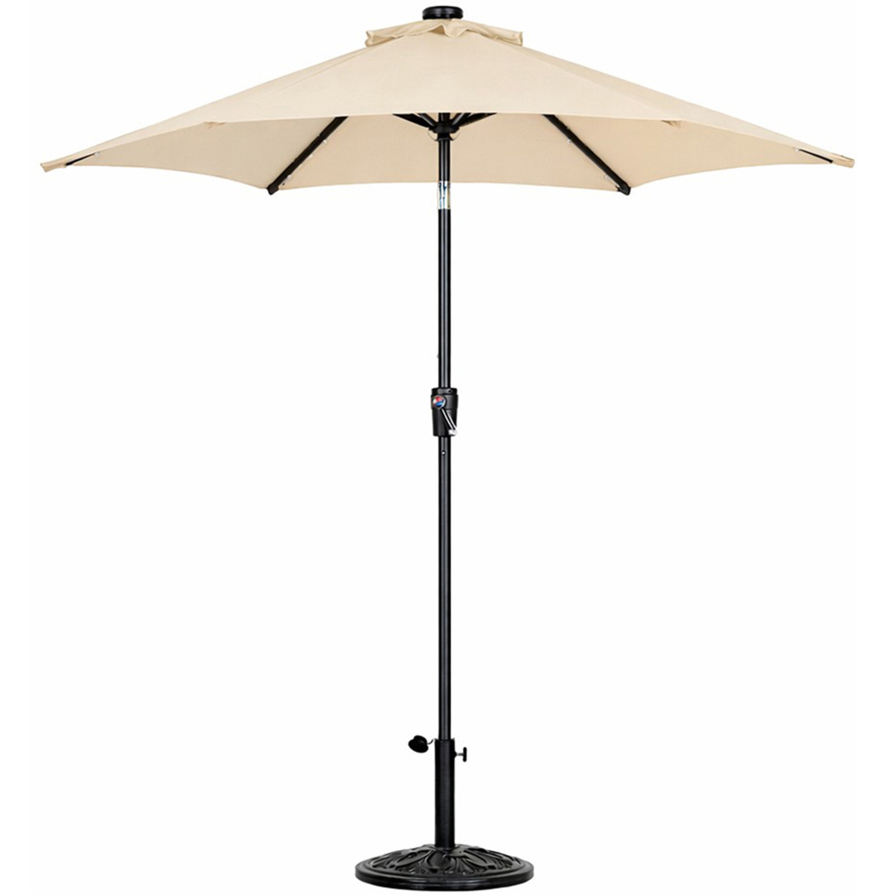 Jack Stonehouse Beige Crank and Tilt Straight Parasol 2.7m Image 1