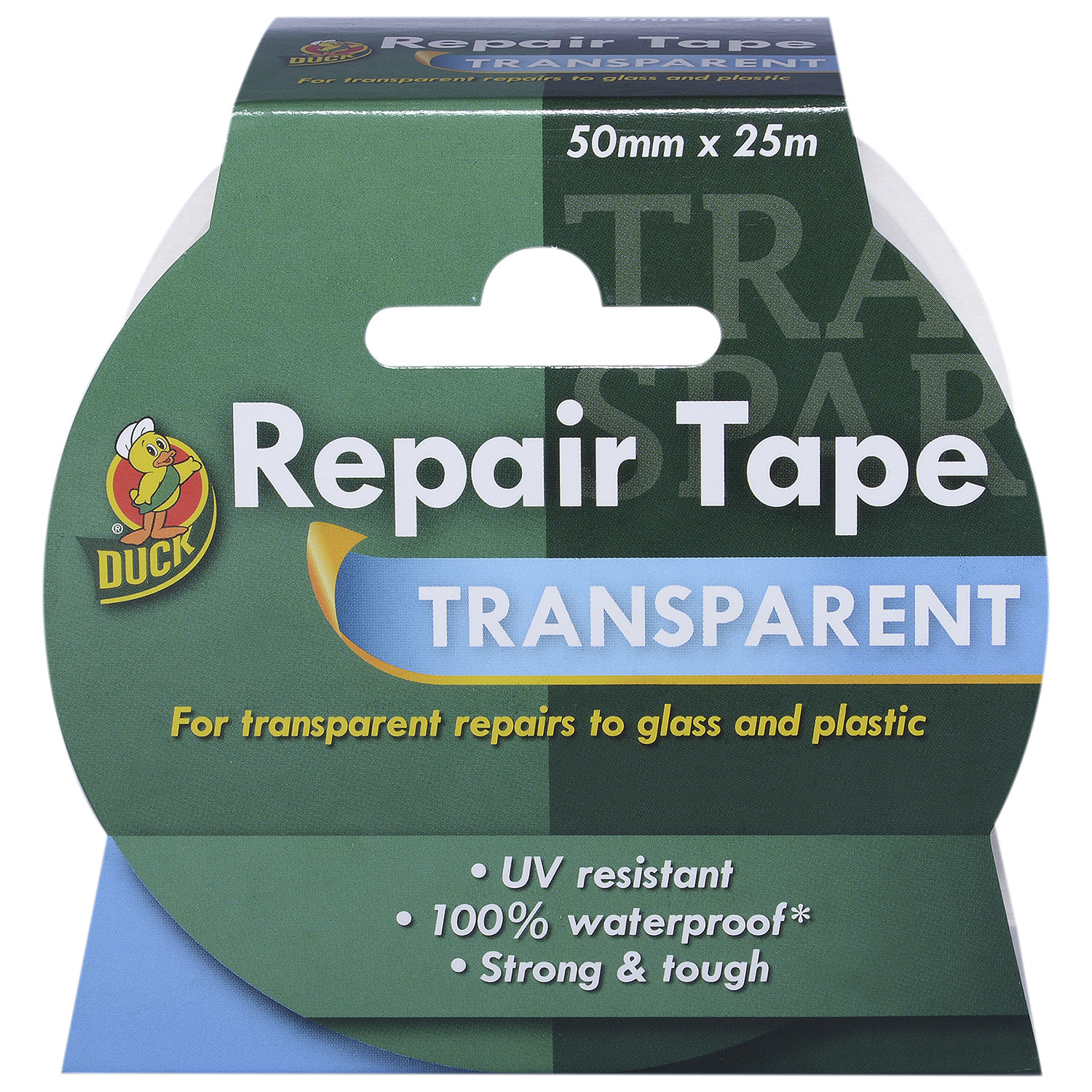 Duck 50mm x 25m Transparent Repair Tape Image 1