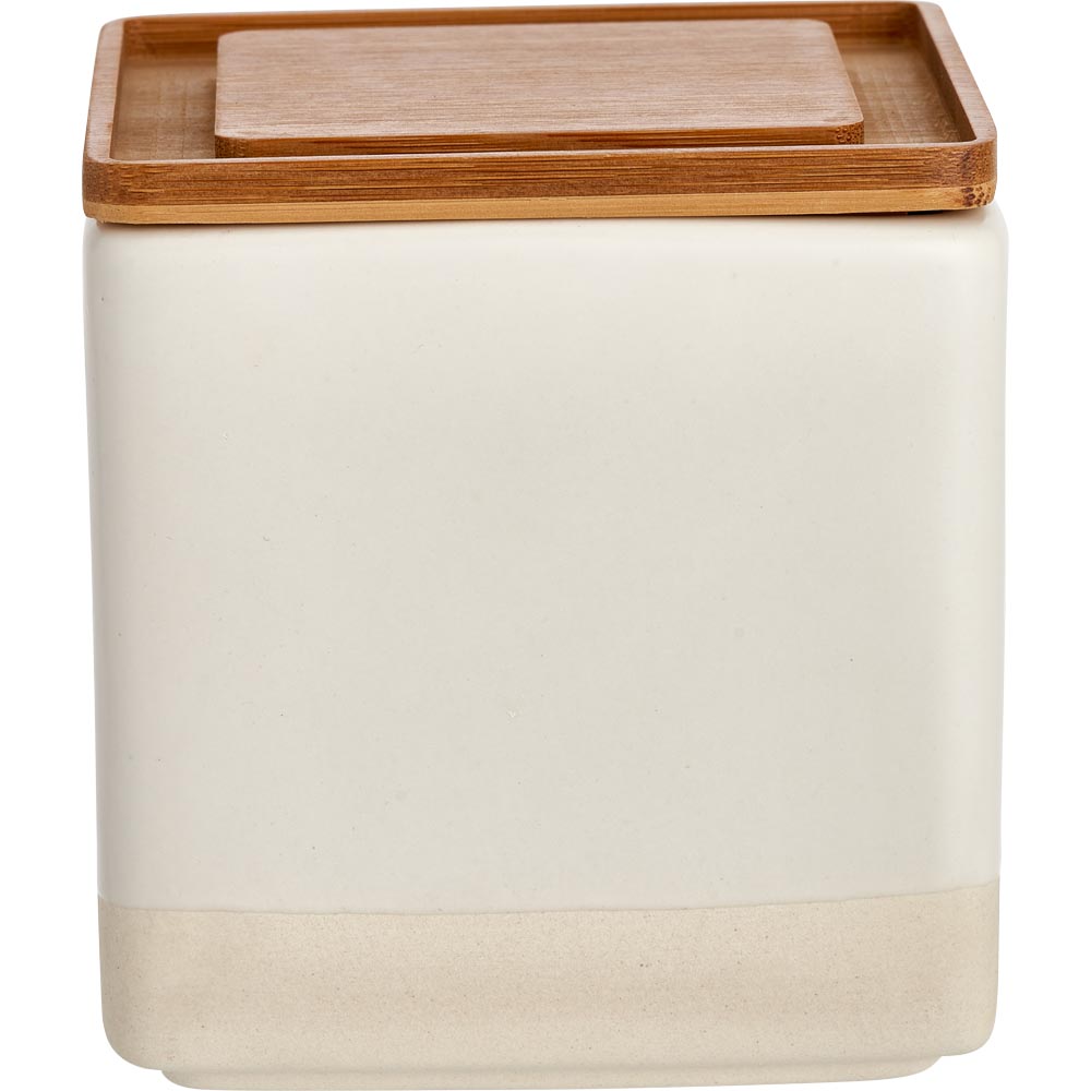 Wilko Peach Stacking Ceramic Storage Jar Image 1