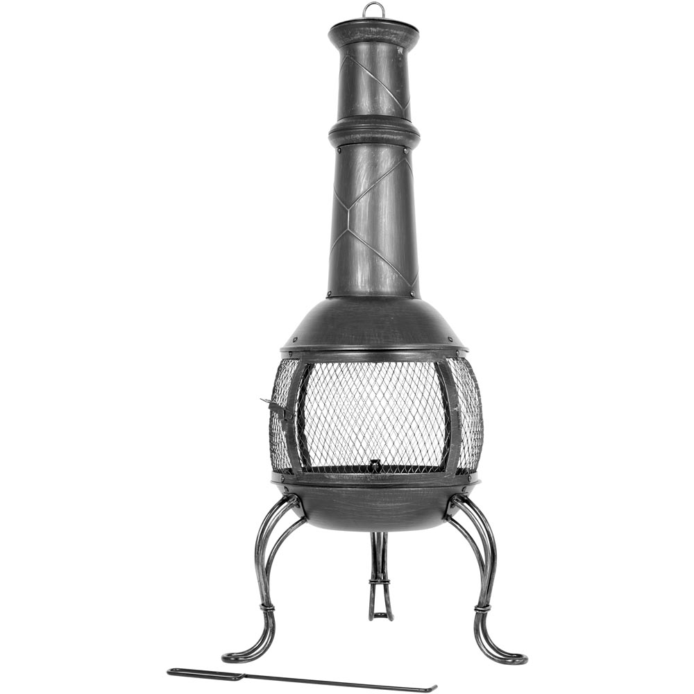 La Hacienda Leon Mesh Steel Chimenea Large Image 1